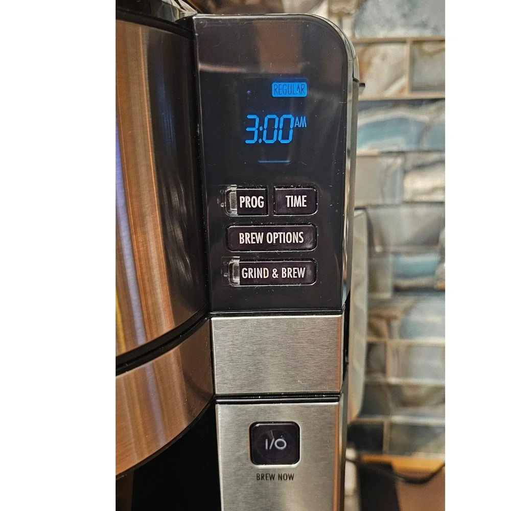Hamilton Beach Grind and Brew Coffee Maker 45501 Stainless Thermal Carafe 10 Cup